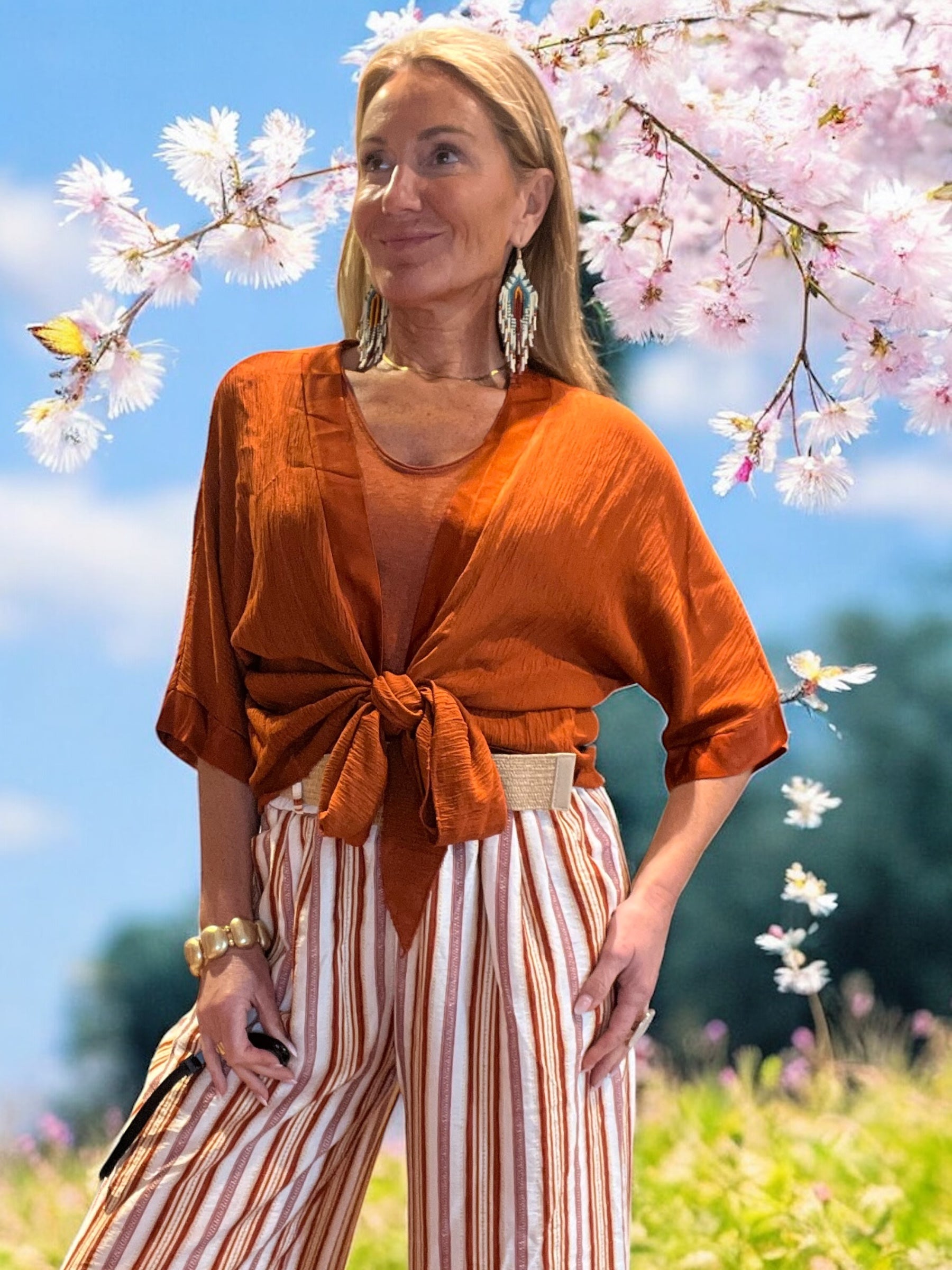 Gilet Boléro rouille