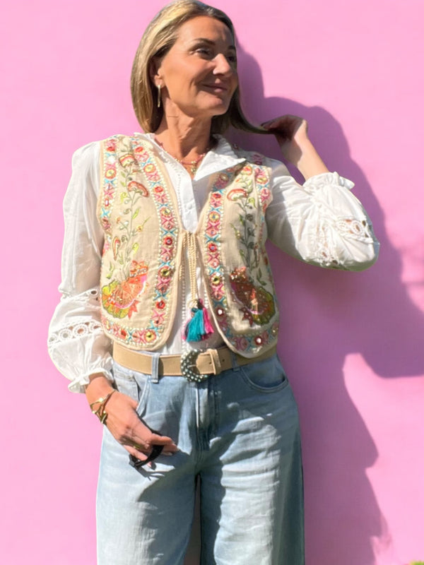 Gilet Iris beige