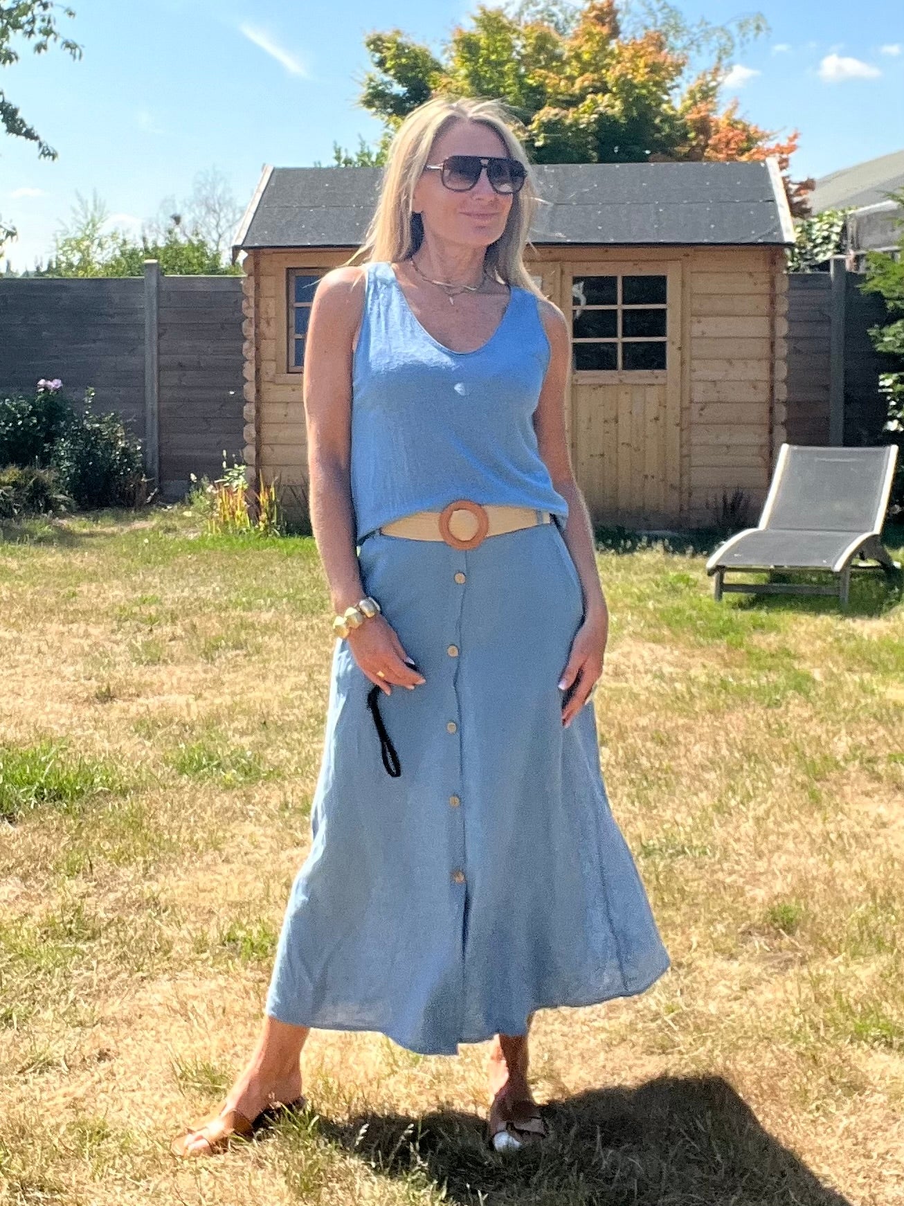 Jupe Rosaline bleu jeans
