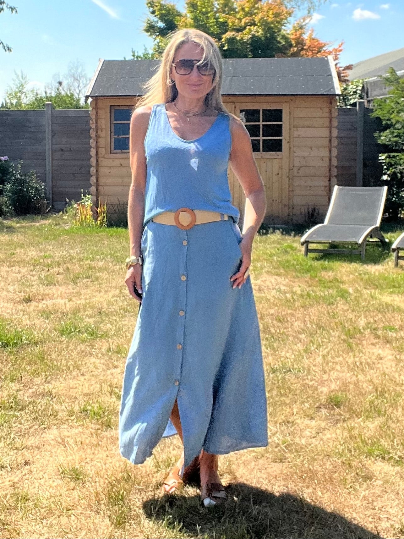 Jupe Rosaline bleu jeans
