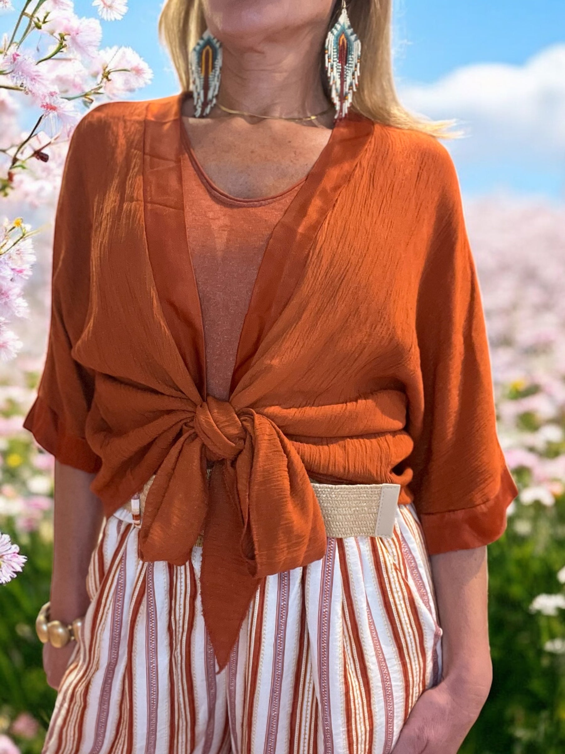 Gilet Boléro rouille