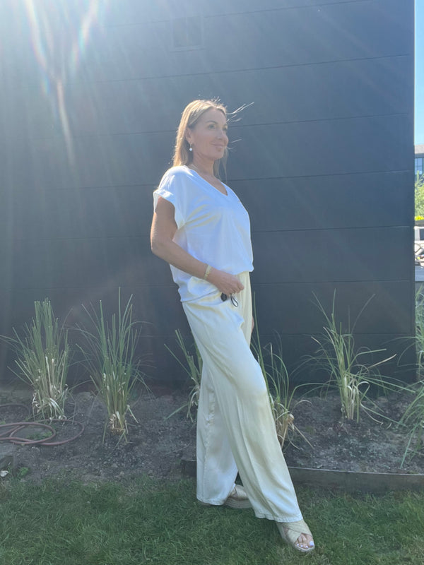 Pantalon Dora crème