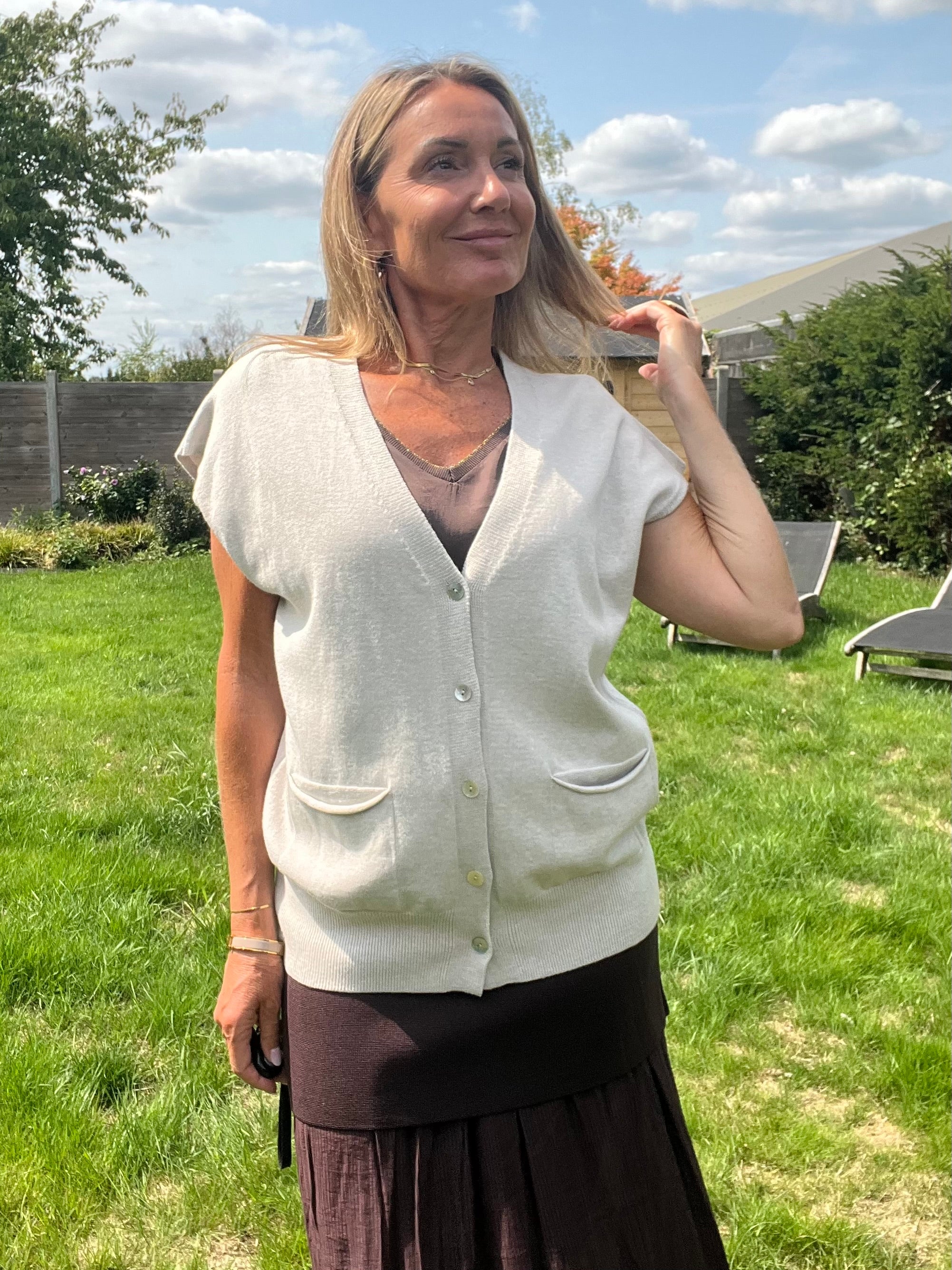 Pull Manel beige