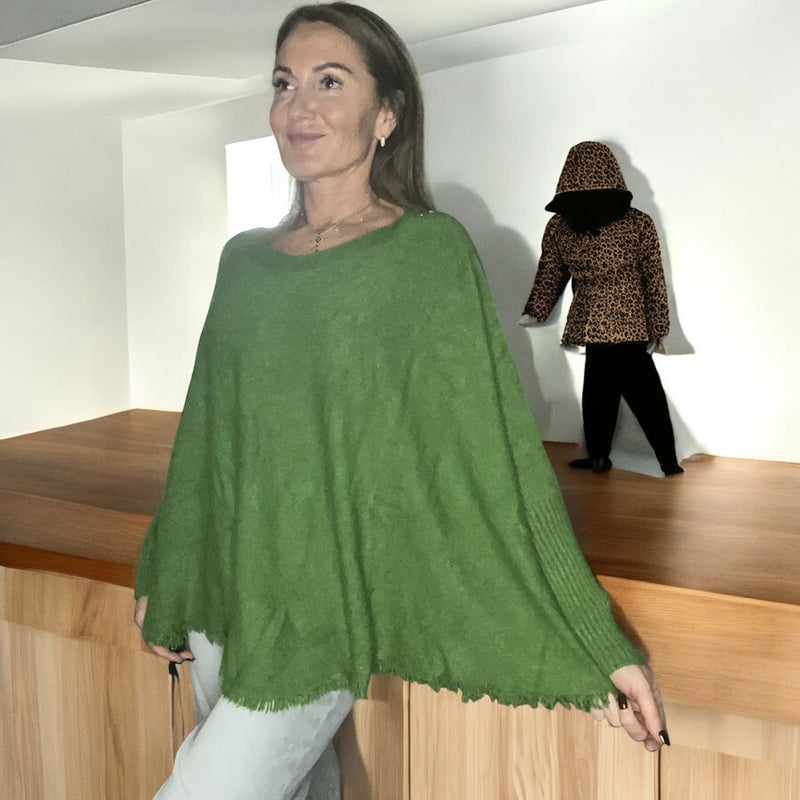 Pull à franges vert💚
