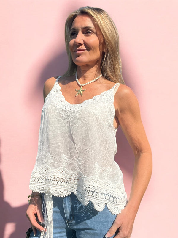 Débardeur Mykonos blanc