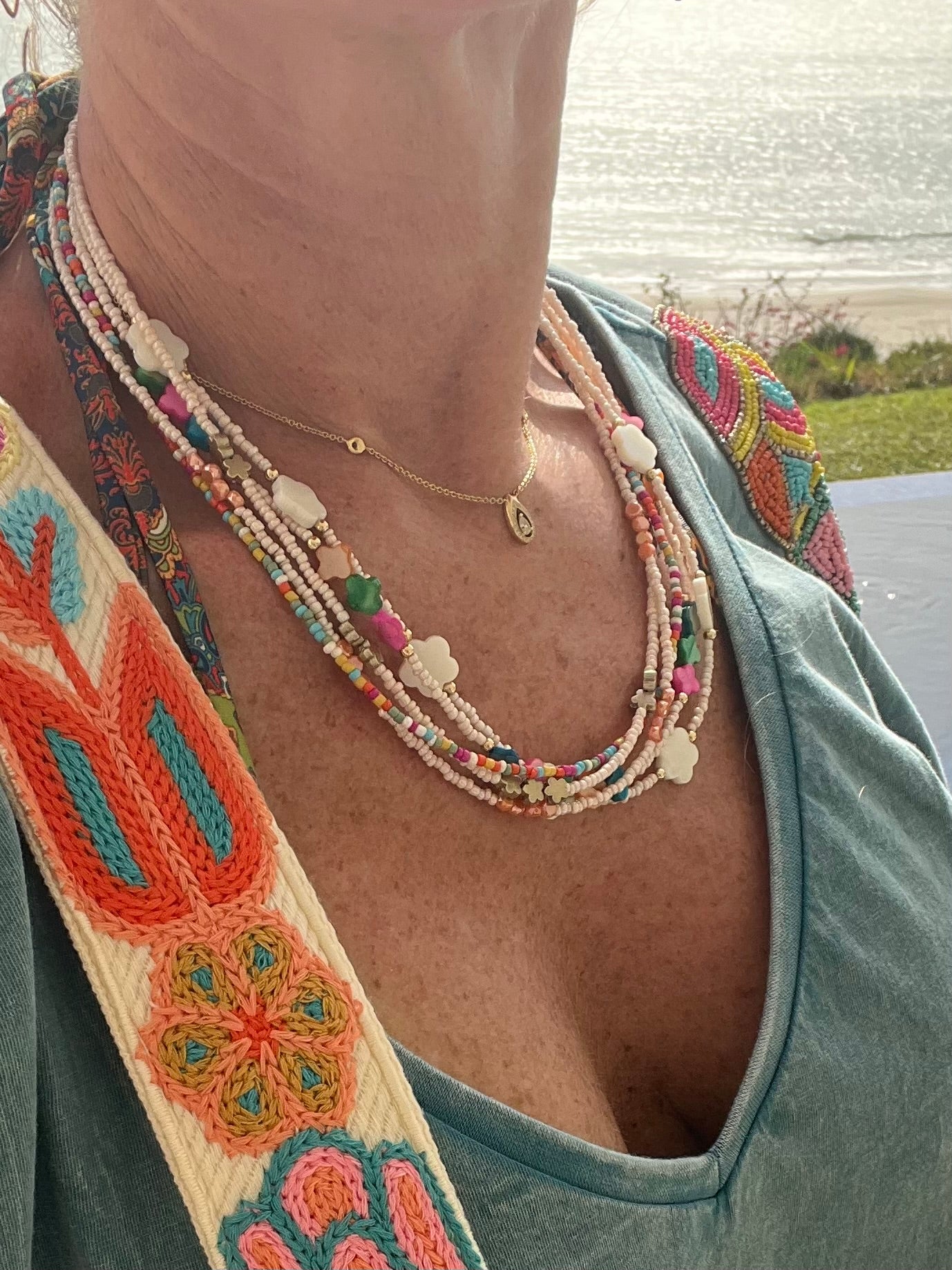 Collier perle multicolore 🌈