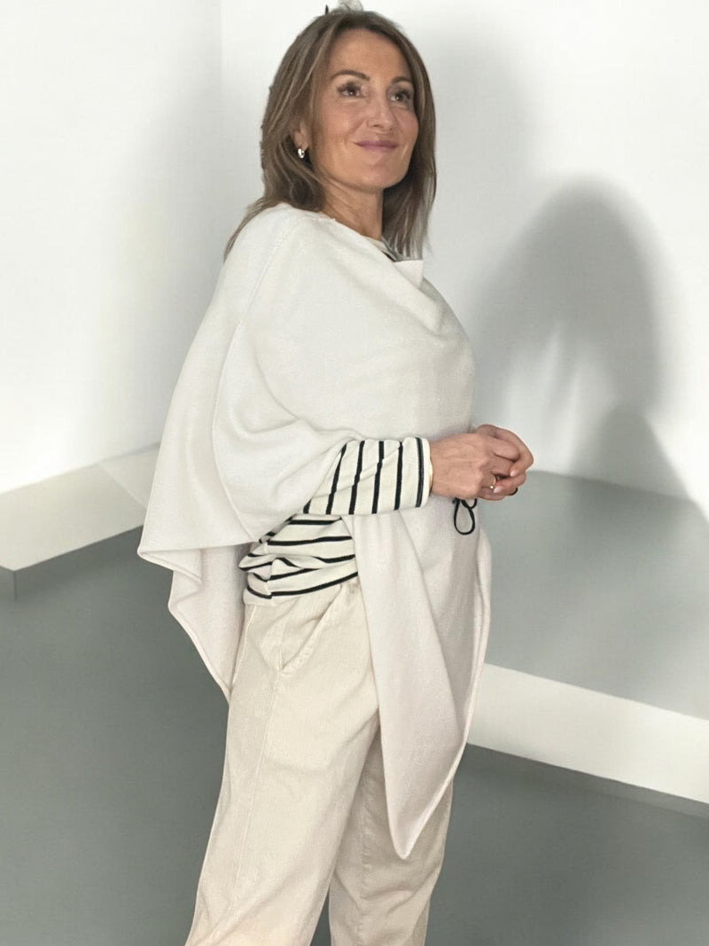 Poncho écru