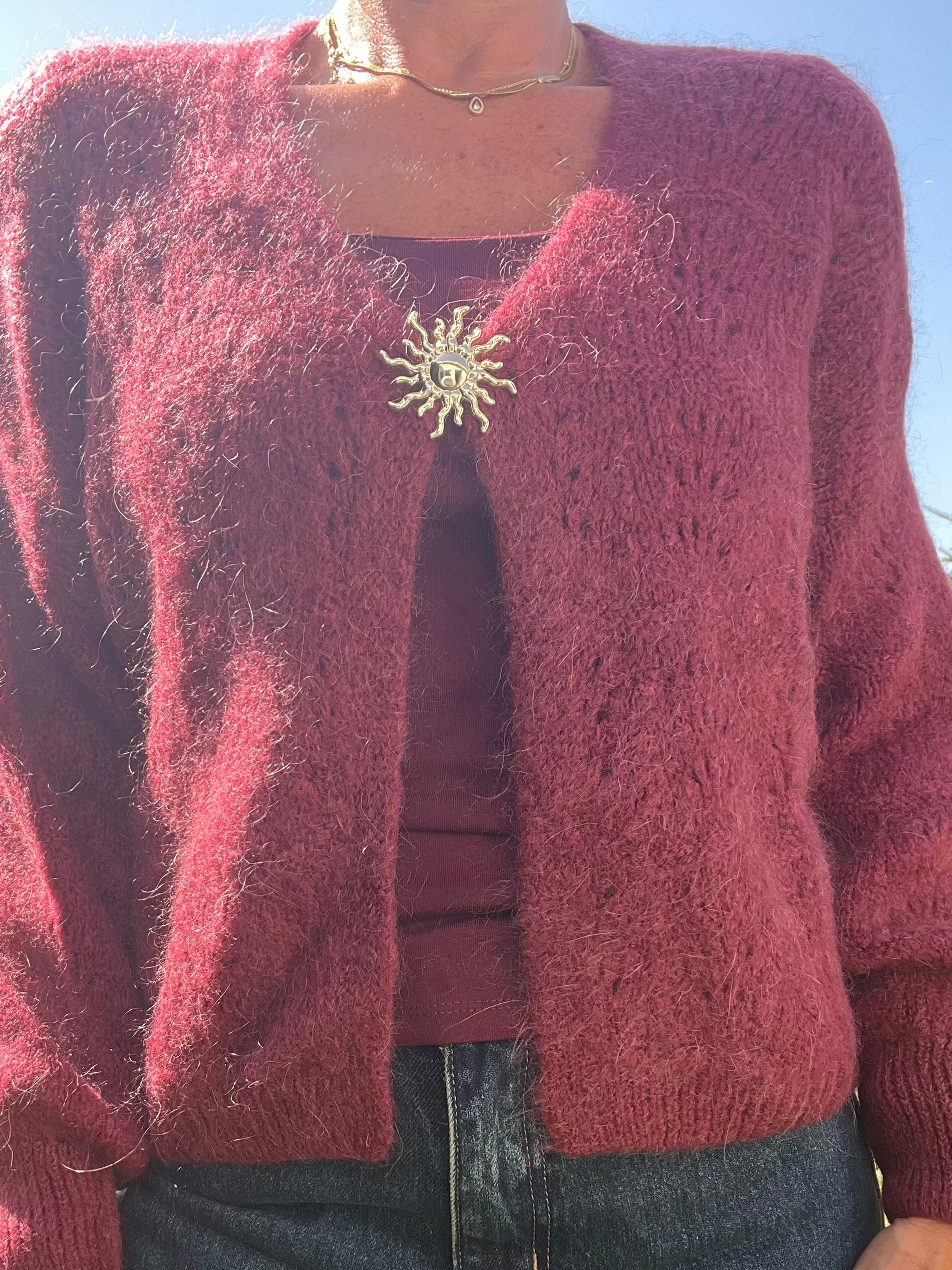 Gilet Claudia bordeaux