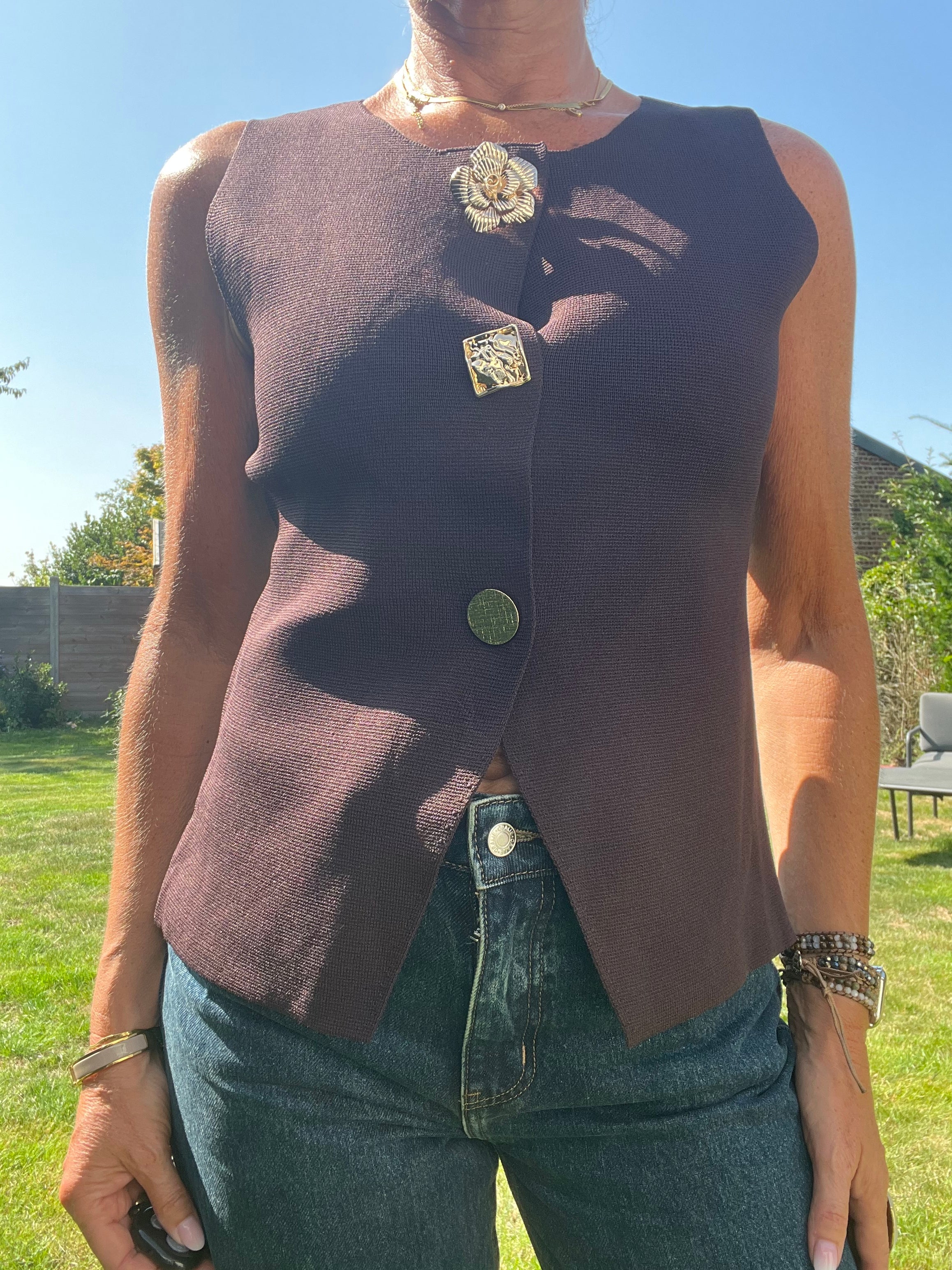 Top sans manche Choco