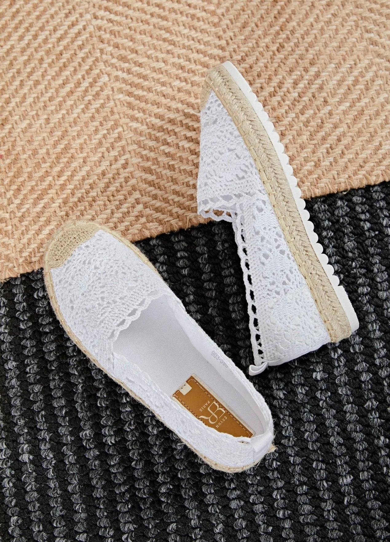 Espadrilles brodées blanches