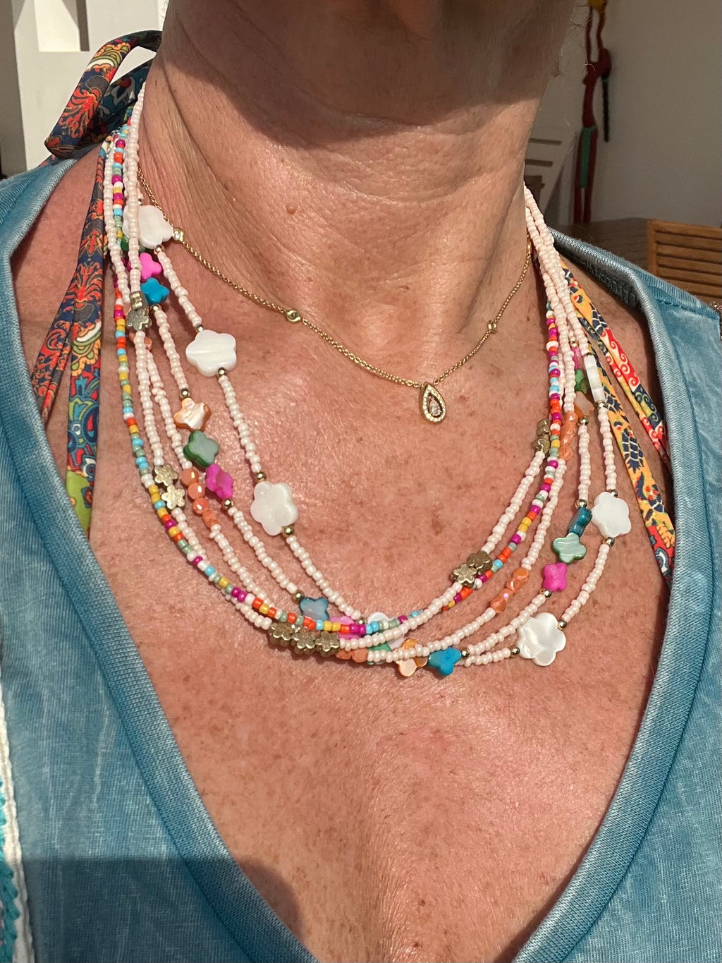 Collier perle multicolore 🌈