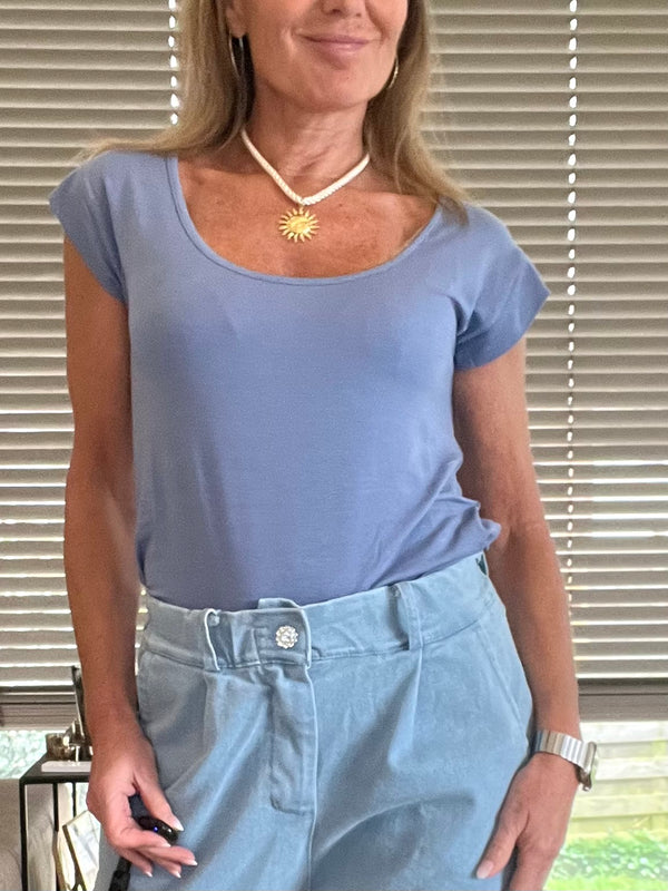 T shirt Forest bleu jeans