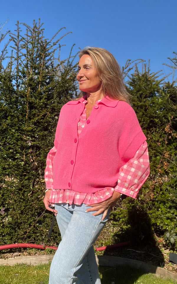 Gilet Vanille fushia🩷