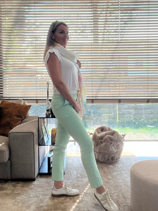 Pantalon Erika vert d eau