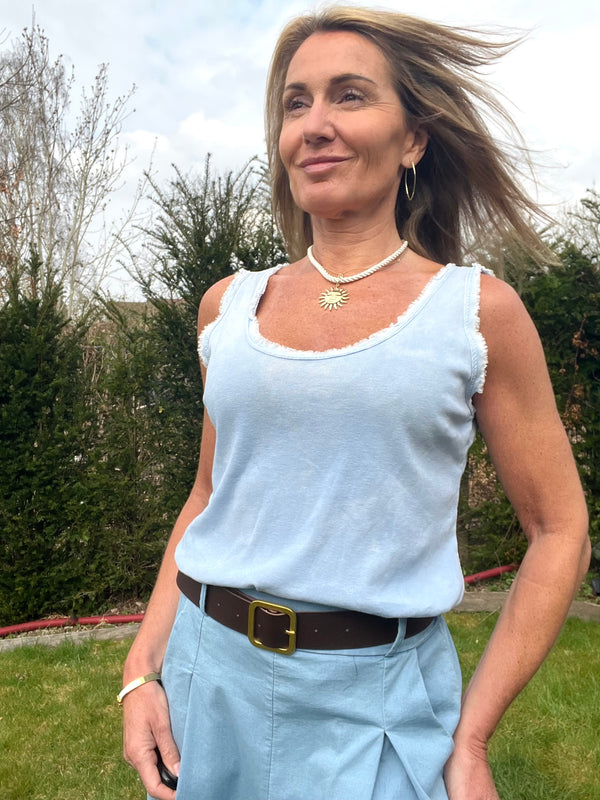 T shirt Saly bleu ciel