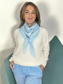 Foulard bandana bleu ciel