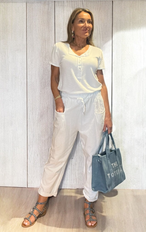 Pantalon Lagoon blanc
