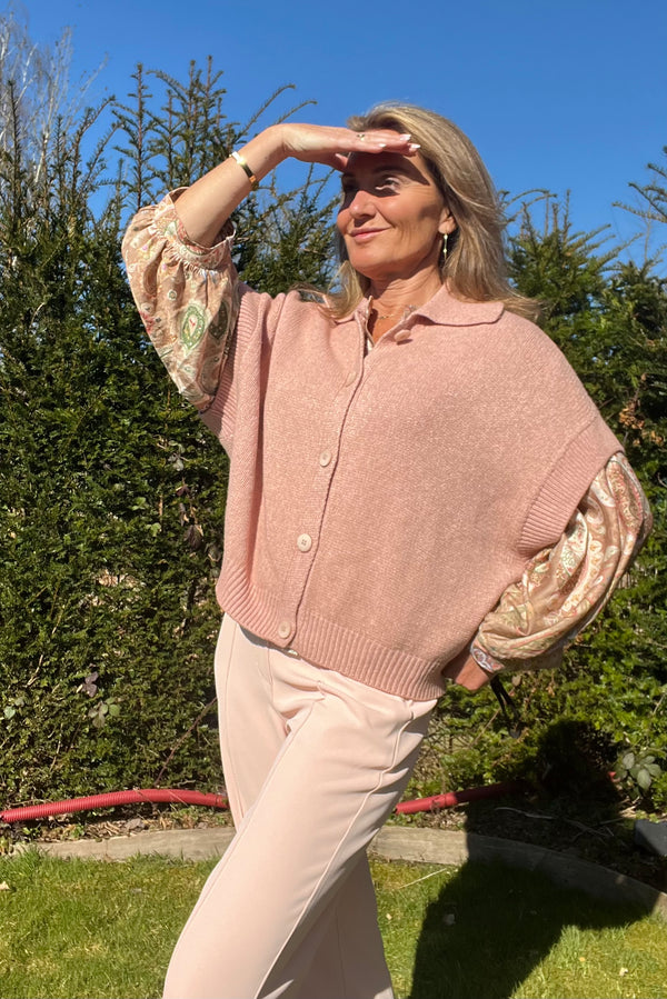 Gilet Vanille rose