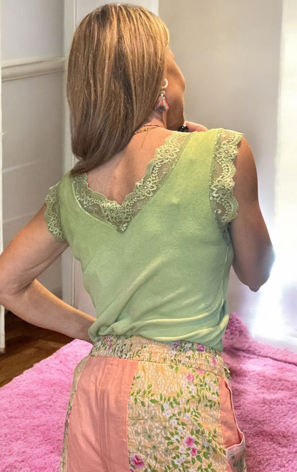 Top Juliette vert pistache