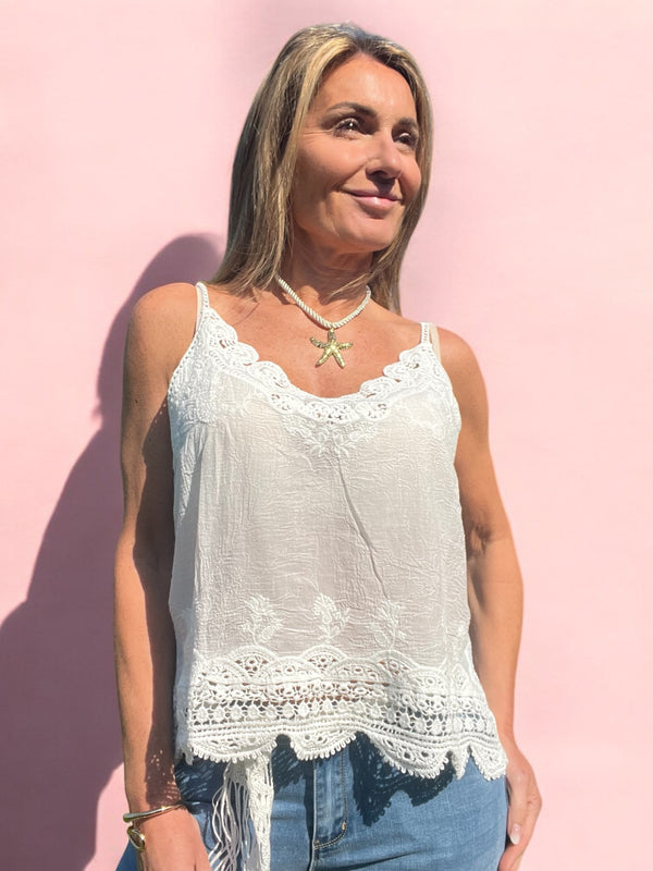Débardeur Mykonos blanc