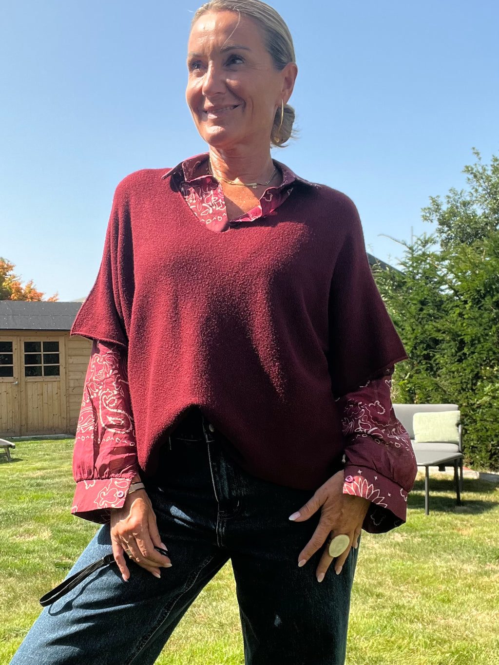 Pull Chacha bordeaux