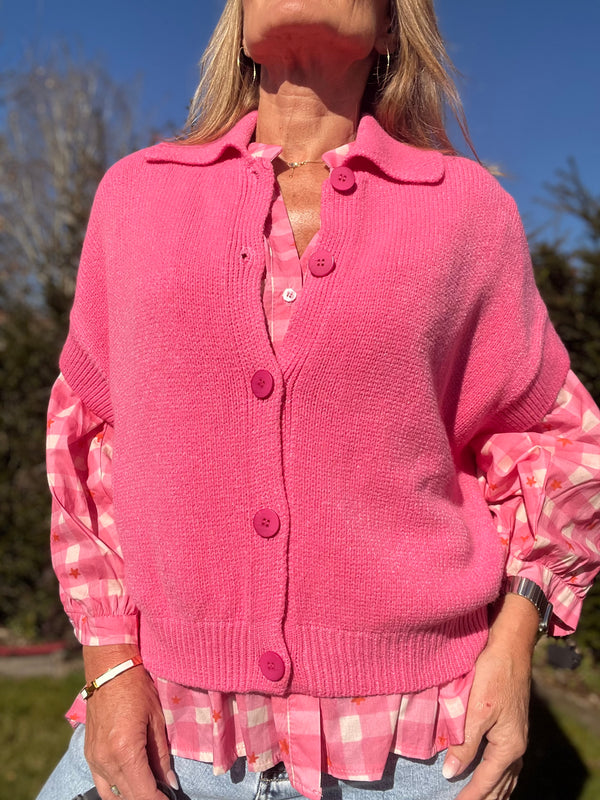 Gilet Vanille fushia🩷