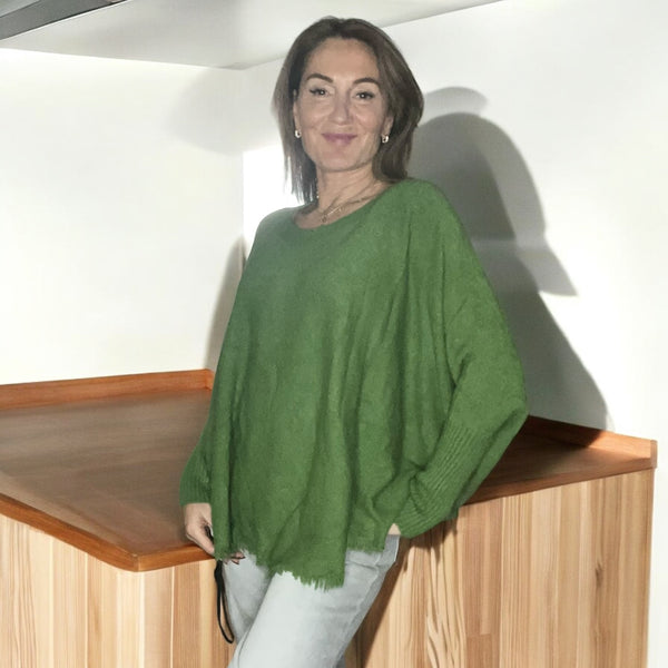 Pull à franges vert💚