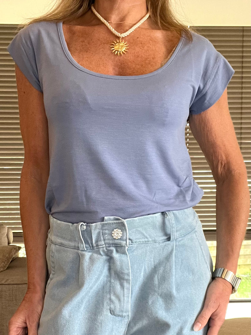 T shirt Forest bleu jeans