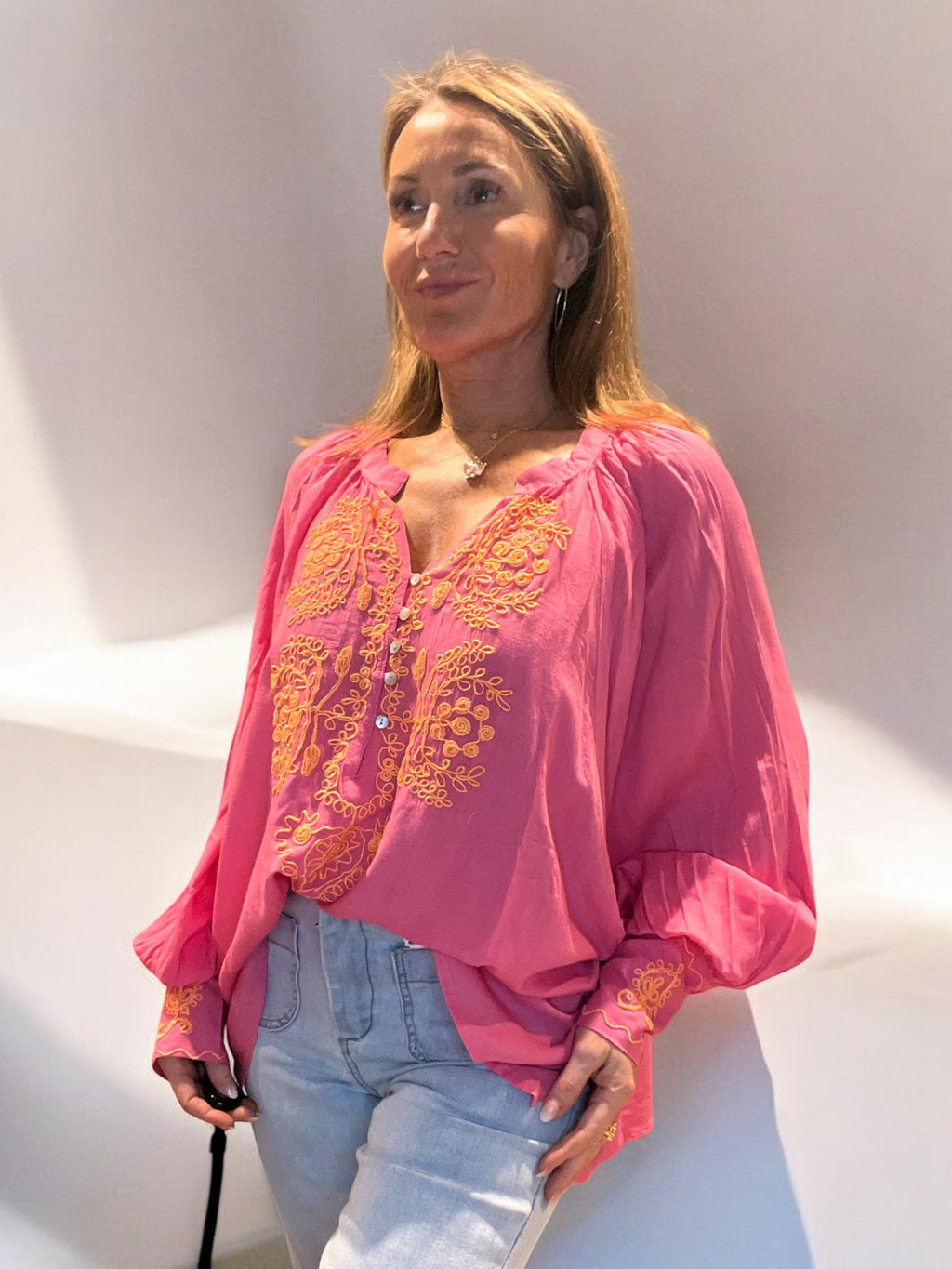 Chemisier Tresse rose