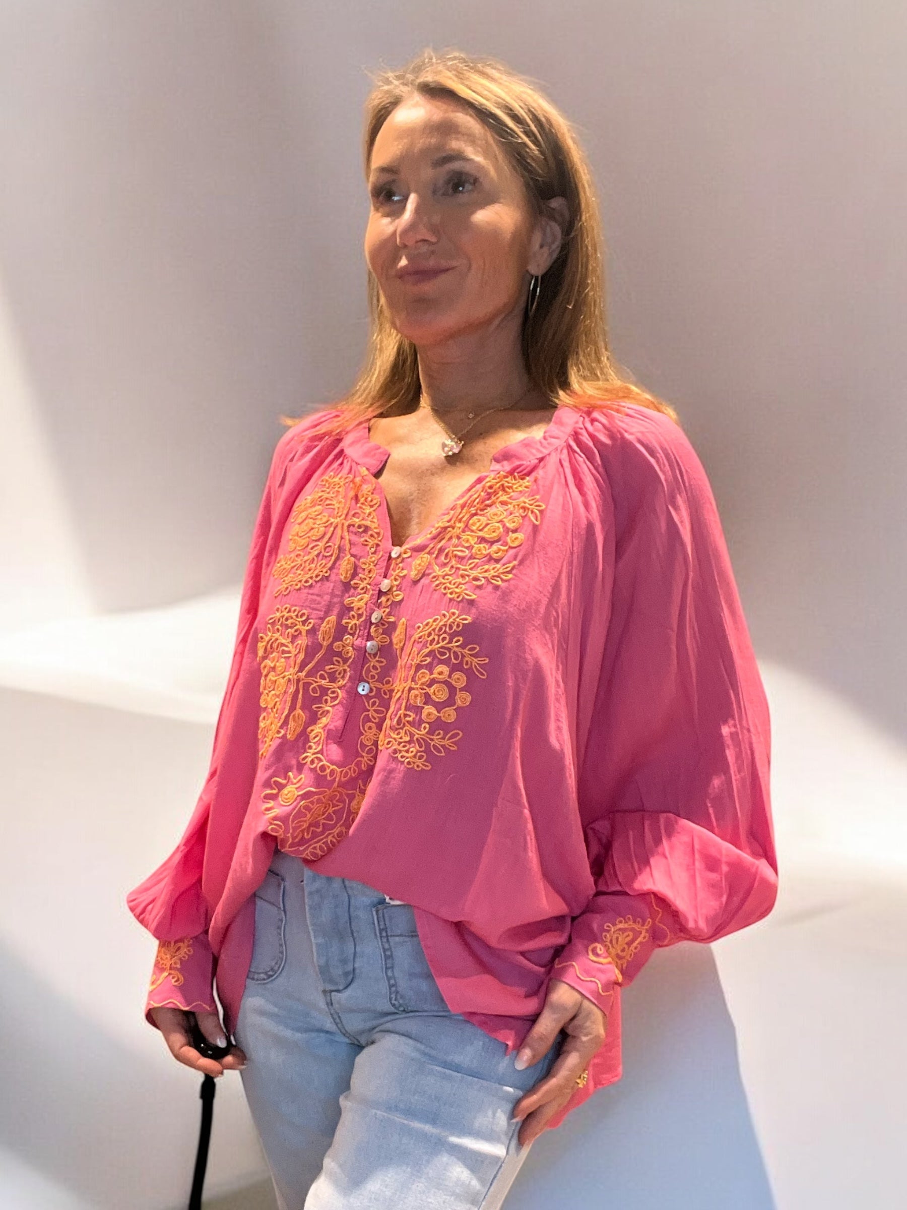 Chemisier Tresse rose