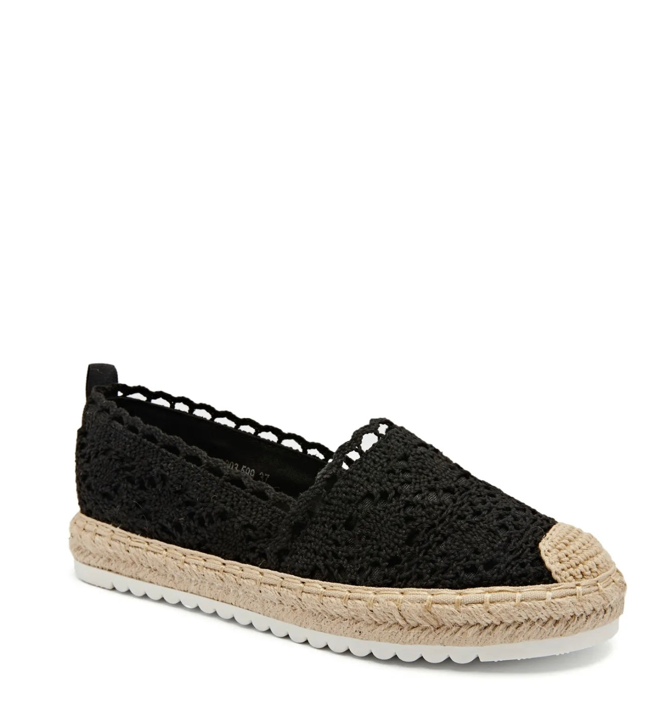 Espadrilles brodées noir