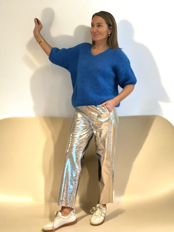 Pantalon Alicia argenté