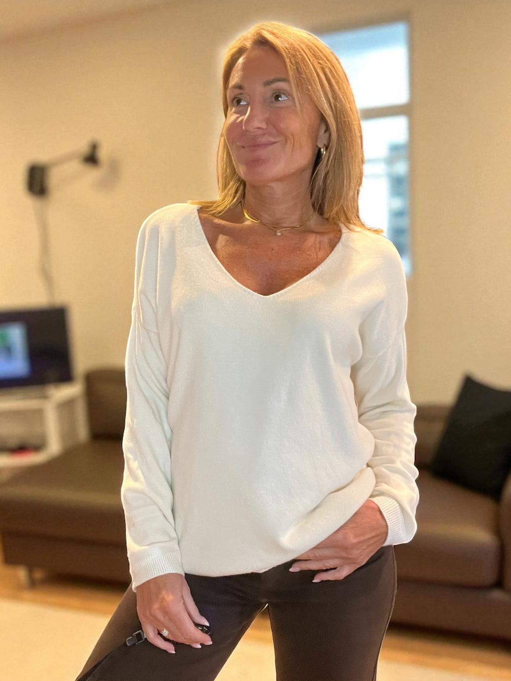 Pull Basic écru