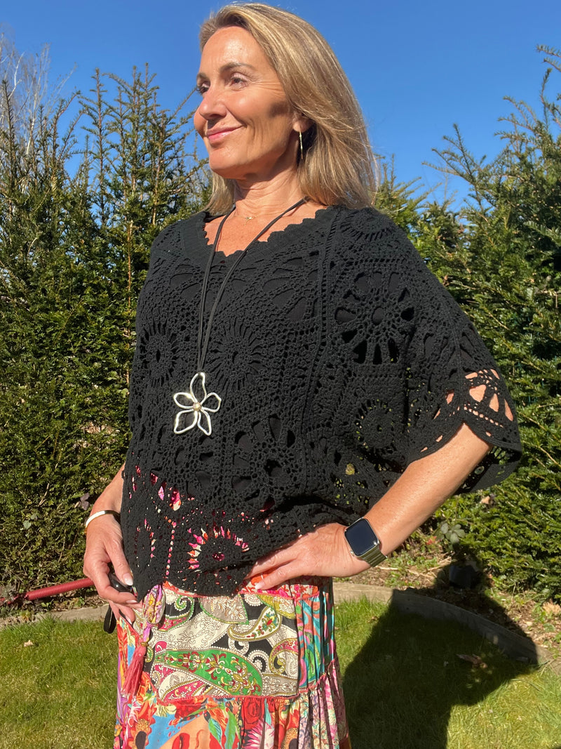 Pull Crochet Hena 🖤