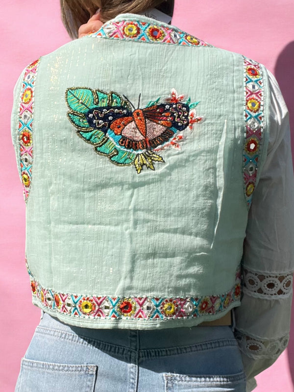 Gilet Iris aqua