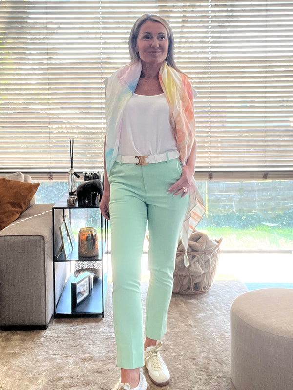 Pantalon Erika vert d eau