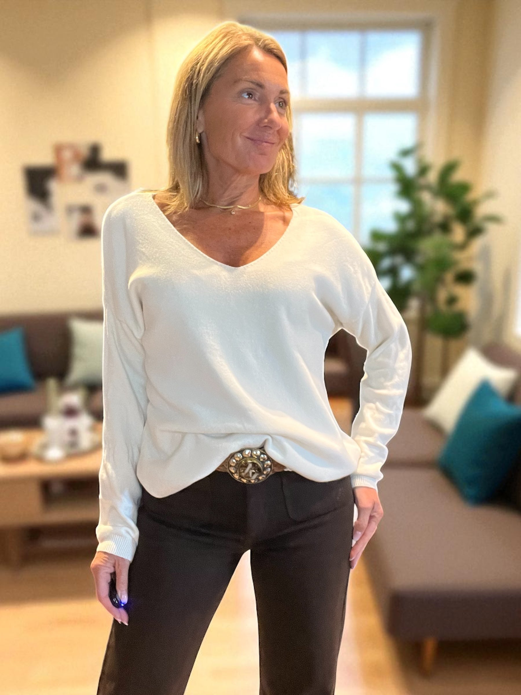 Pull Basic écru