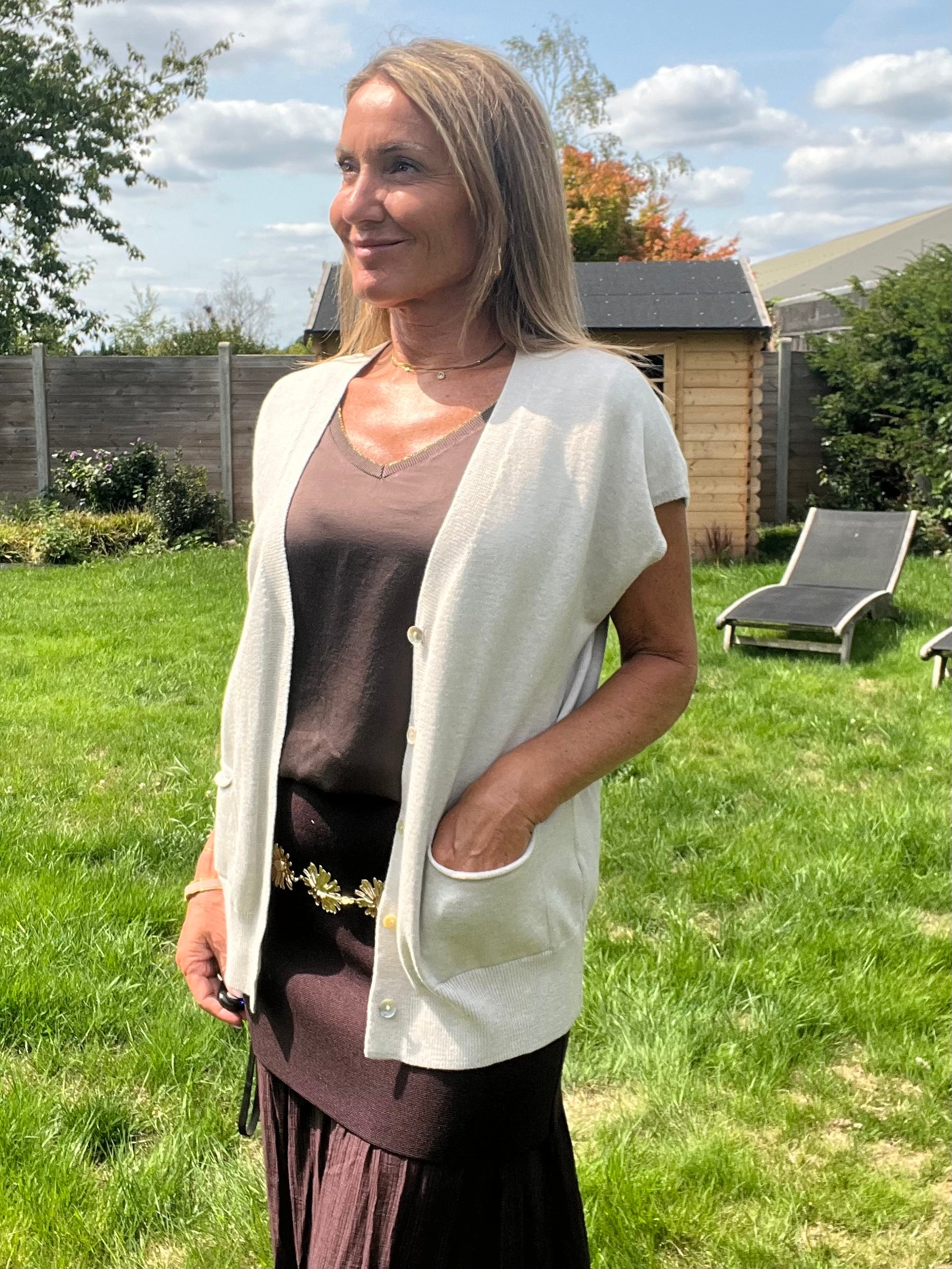 Pull Manel beige