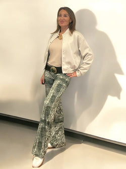 Pantalon Be Fun bandana kaki clair