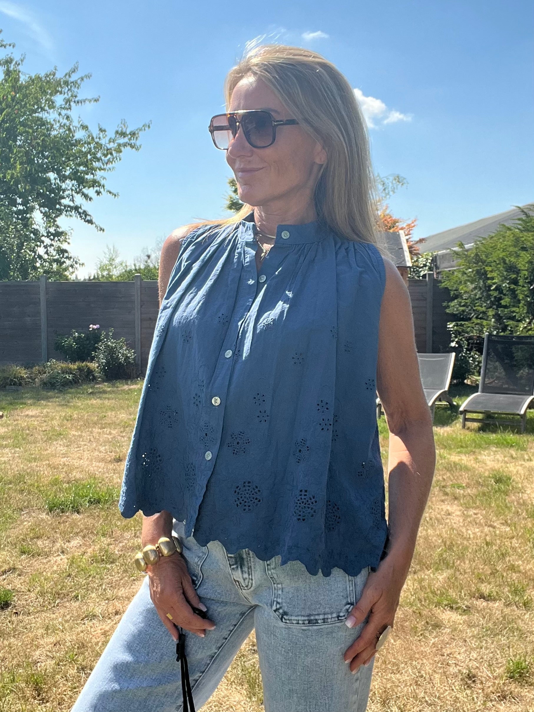 Chemisier Ouna bleu jeans
