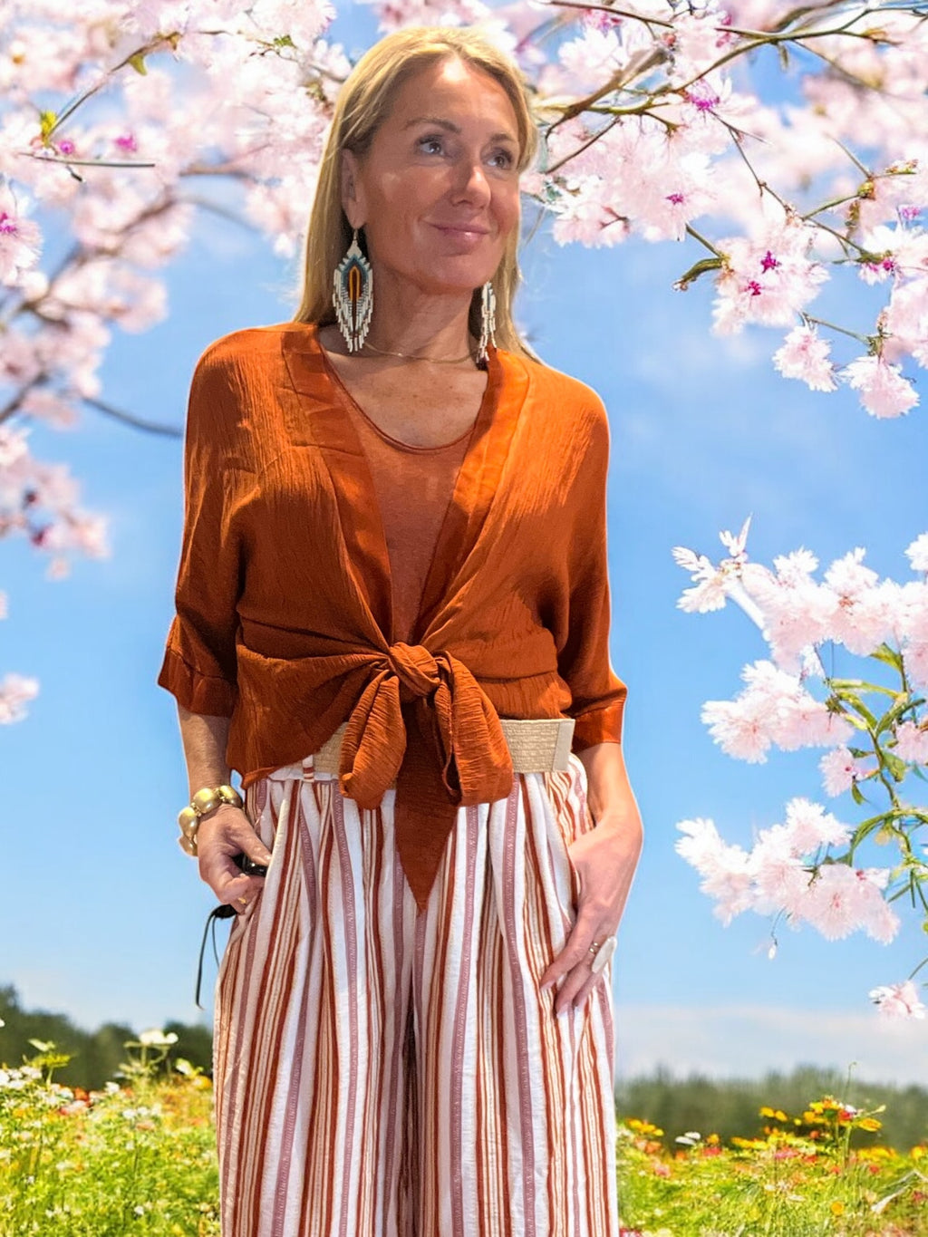 Gilet Boléro rouille