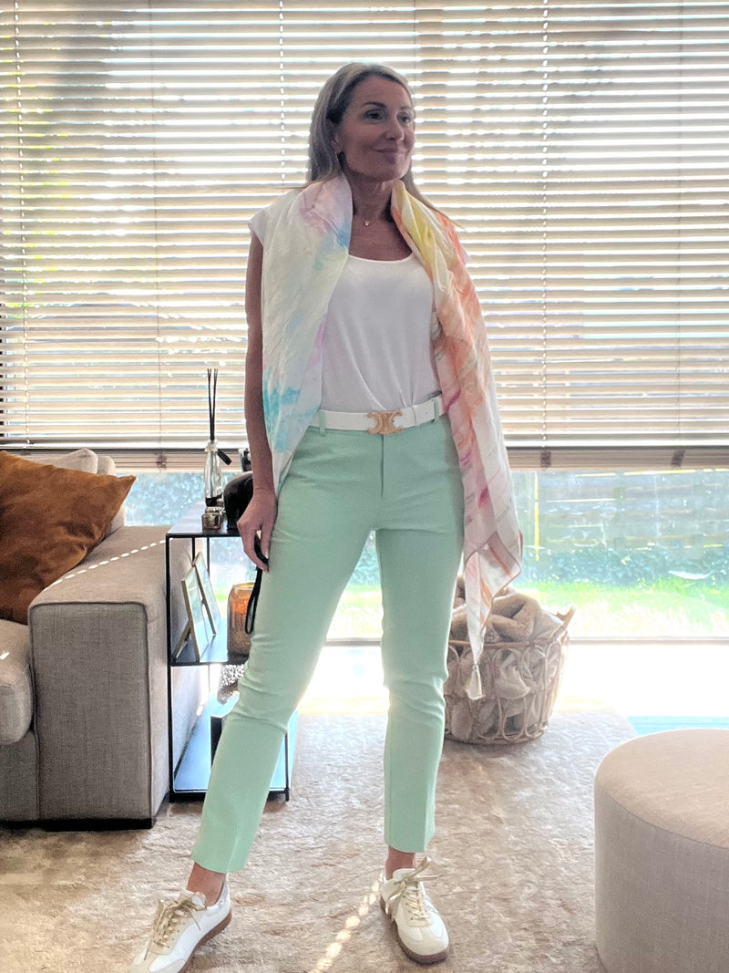 Pantalon Erika vert d eau