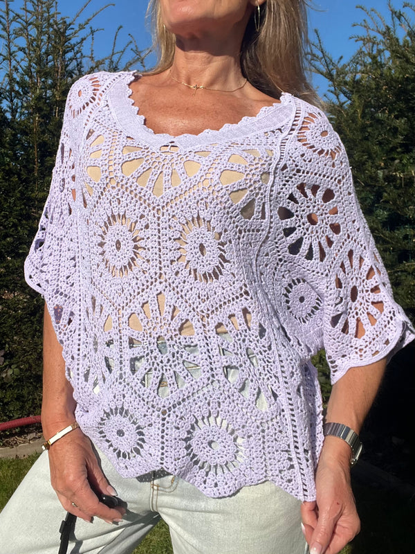 Pull Crochet Hena Parme💜
