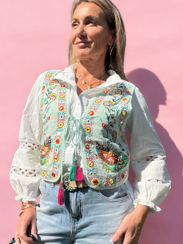 Gilet Iris aqua