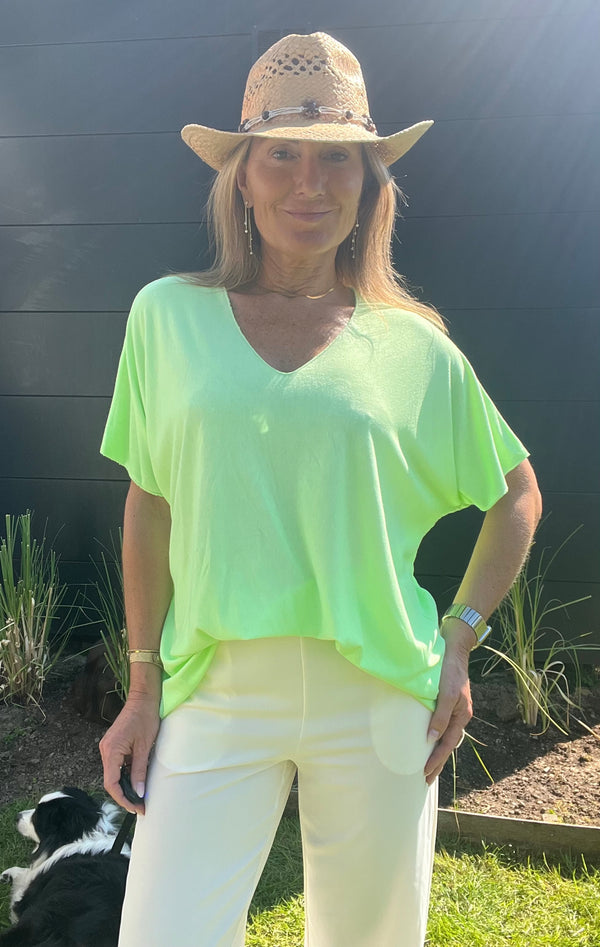 Top Alizia vert fluo