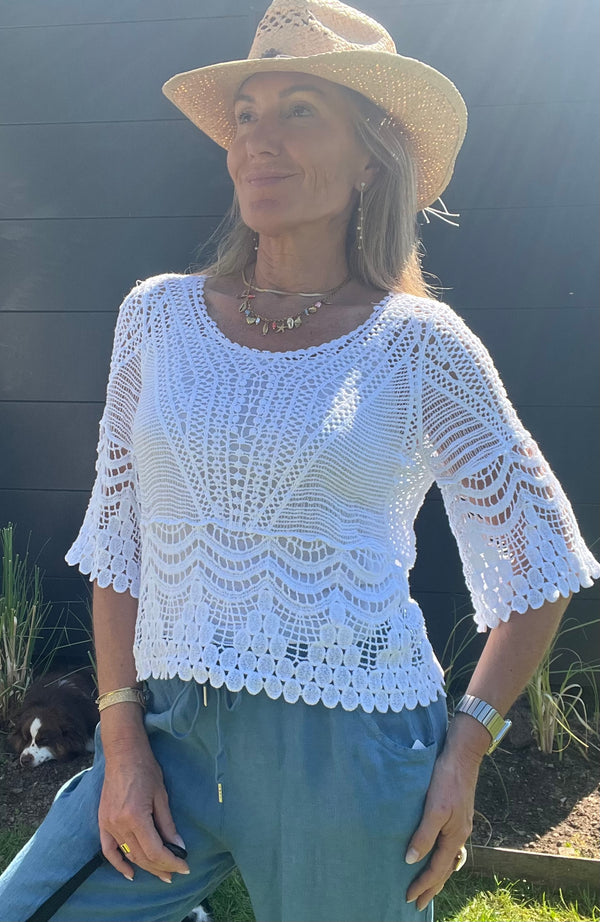 Pull Milou blanc