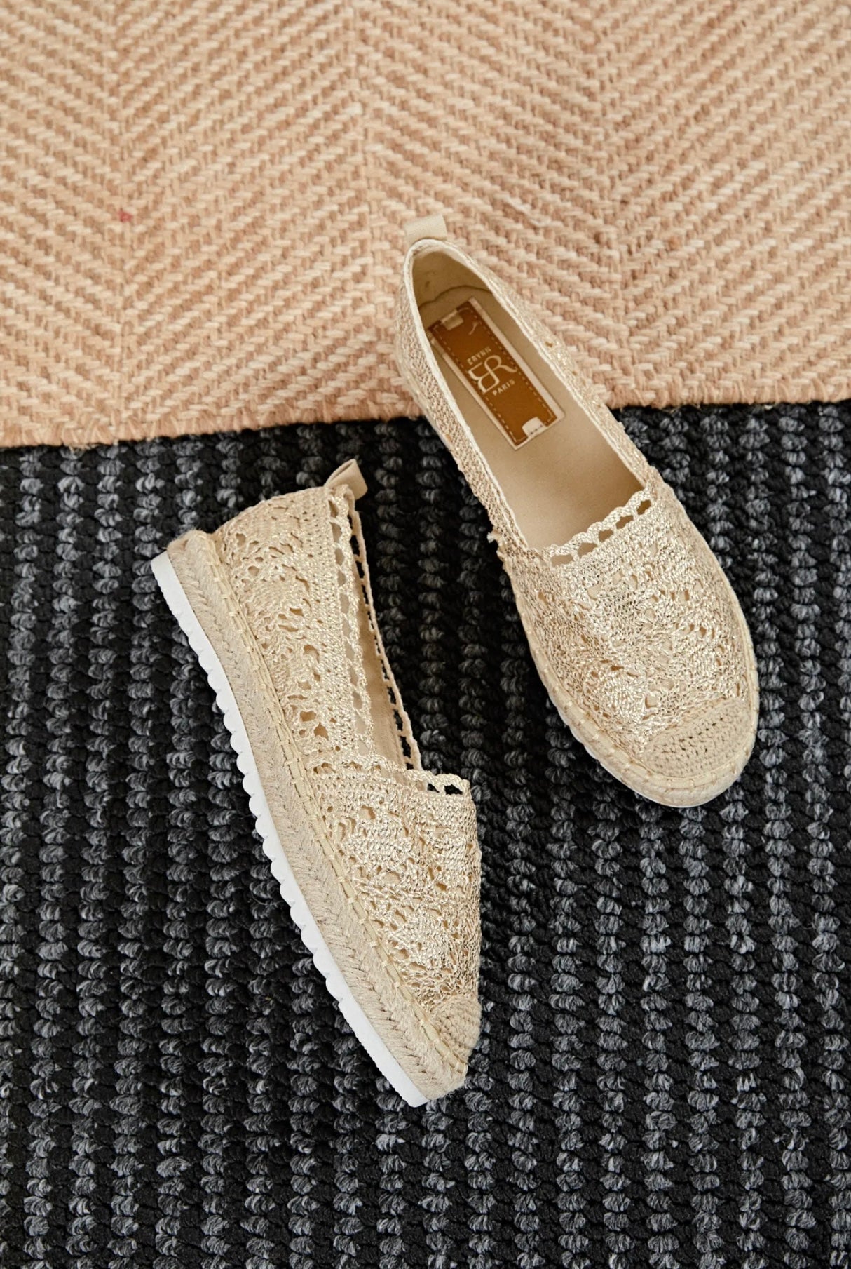 Espadrilles brodées gold ✨