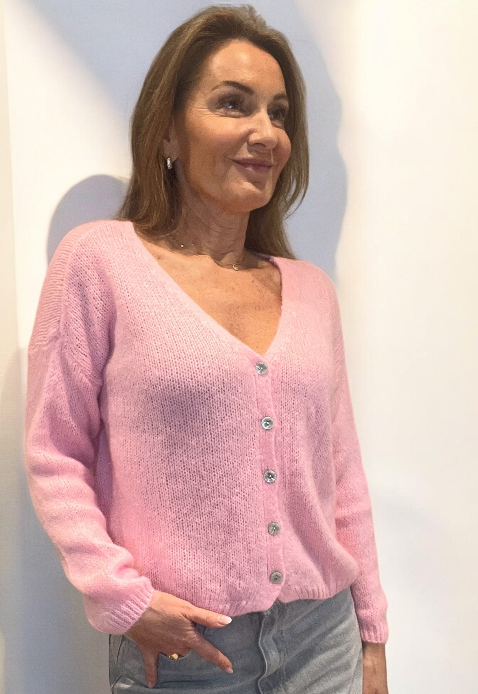 Gilet Mohair Rose