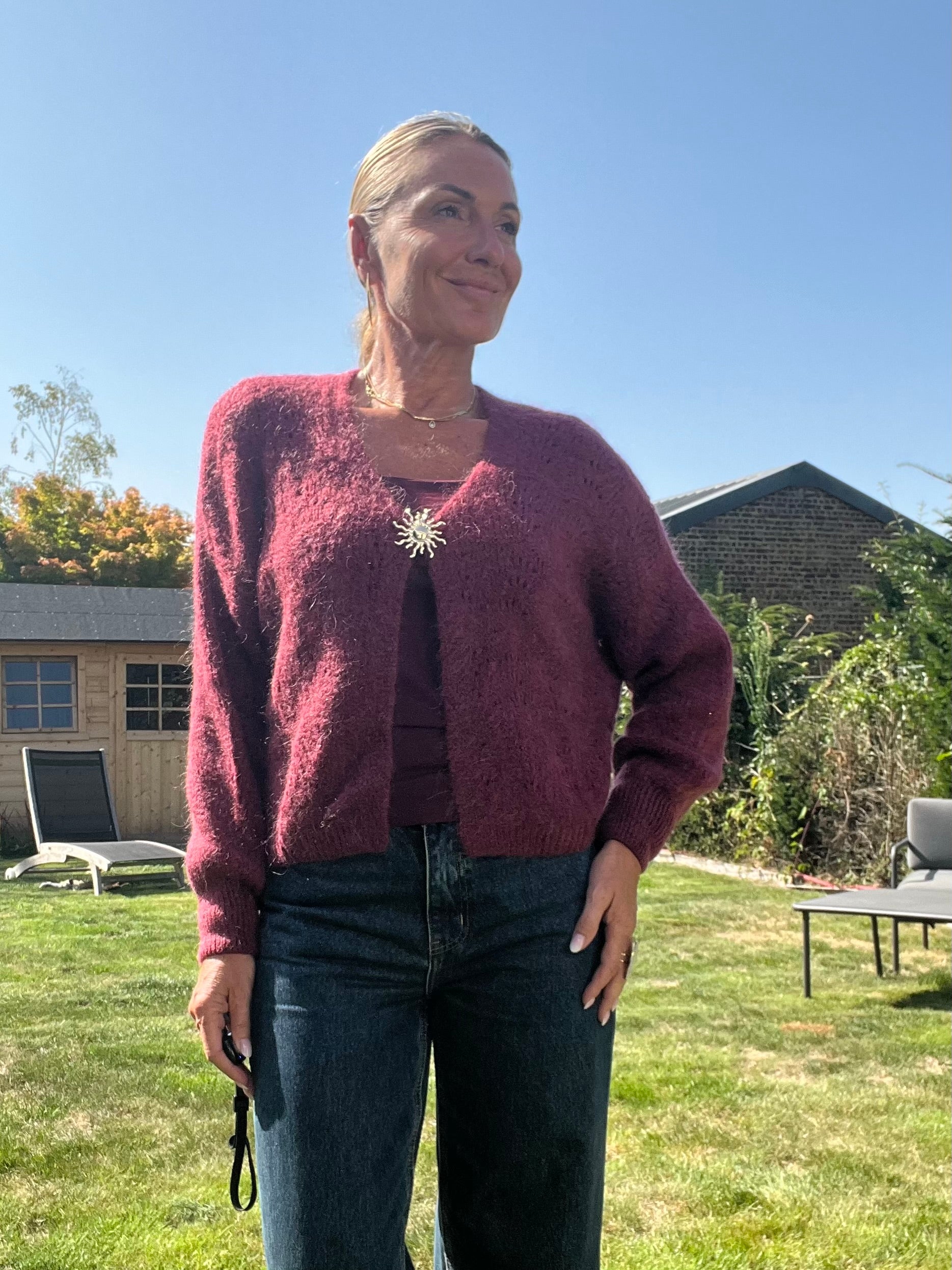 Gilet Claudia bordeaux