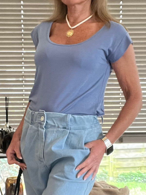 T shirt Forest bleu jeans
